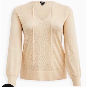 Torrid Pointelle Pullover Sweater NWT Size 3